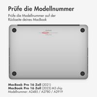 Selencia Cover mit Samtoberfläche für das MacBook Pro 16 Zoll (2021 / 2023 M3 chip / 2024 M4 chip) - A2485 / A2780 / A2991 / A3186 / A3403 - Schwarz