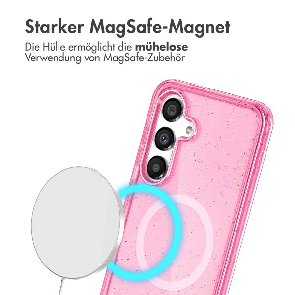 imoshion Sparkle Back Cover mit MagSafe für das Samsung Galaxy S24 - Glitzer Rosa