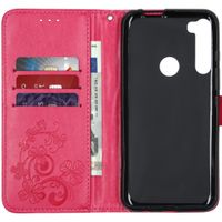 Kleeblumen Klapphülle Motorola One Fusion Plus - Fuchsia