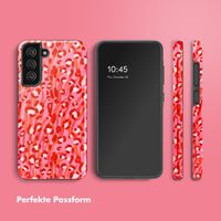 Selencia Vivid Tough Back Cover für das Samsung Galaxy S21 FE - Wild Spots Lipstick
