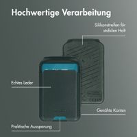 Accezz Magnetische Leder-Wallet mit Standfunktion - Geeignet für Apple Find My - Cedar Green