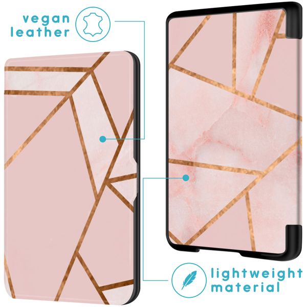 imoshion Design Slim Hard Case Klapphülle für das Tolino Shine 4 - Pink Graphic