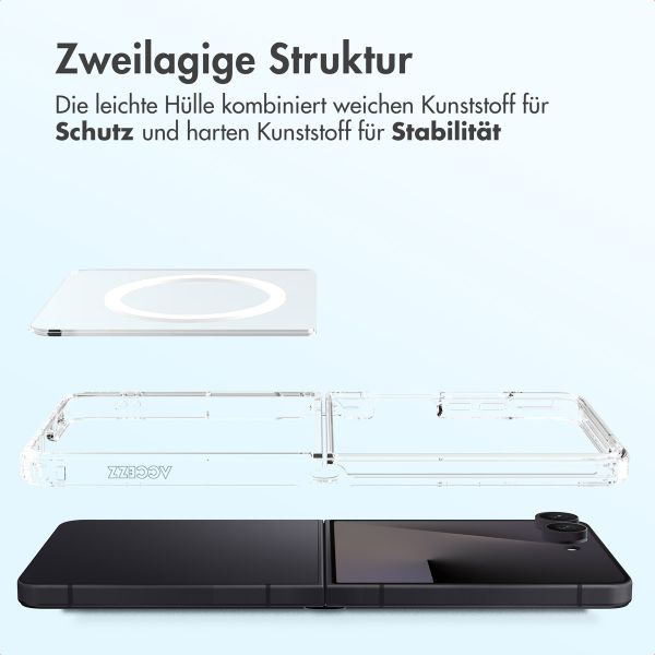 Accezz Xtreme Impact Backcover mit MagSafe Samsung Galaxy Z Flip 7 - Transparent