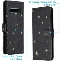 imoshion Design TPU Klapphülle Samsung Galaxy S10 - Stars Gold