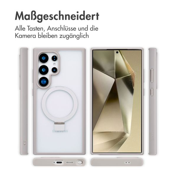 Accezz Ring Stand Backcover mit MagSafe Samsung Galaxy S24 Ultra - Grau