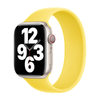 Apple 4 Pack Silikon Solo Loop für Apple Watch | 44/45/46/49 mm - Größe 9 - White / Canary Yellow / Storm Blue / Pistachio