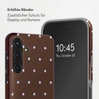 Selencia Vivid Back Cover Samsung Galaxy S25 - Happy Dots Chocolate