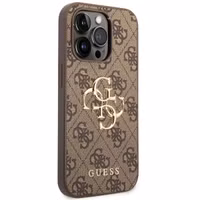 Guess 4G Metal Logo Back Cover Apple iPhone 14 Pro - Braun
