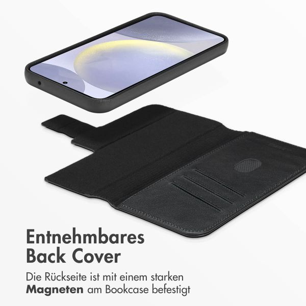 Accezz 2-in-1 Klapphülle aus Leder mit MagSafe für das Samsung Galaxy S24 Plus - Onyx Black