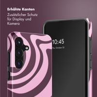 Selencia Vivid Back Cover Samsung Galaxy S25 FE - Wavy Swirl Pink Plum