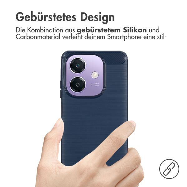 imoshion Brushed Back Cover für das Oppo A40 4G / Oppo A40M 4G - Dunkelblau