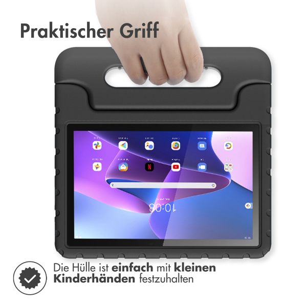 imoshion Schutzhülle mit Handgriff kindersicher für das Lenovo Tab M10 (3rd gen) - Schwarz