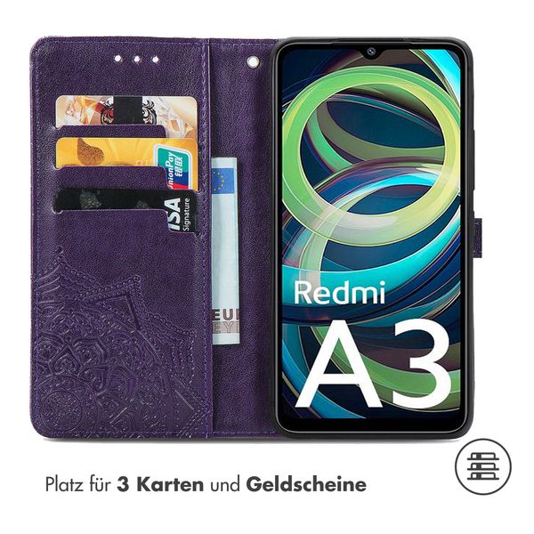 imoshion Mandala Klapphülle für das Xiaomi Redmi A3 - Violett