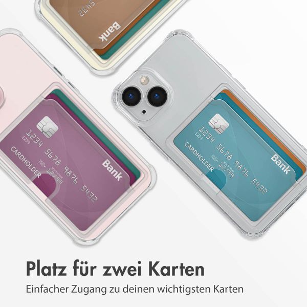 imoshion Soft Case Back Cover mit Kartenhalter für das Apple iPhone 14 - Transparent
