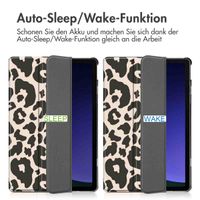 imoshion Design Trifold Klapphülle für das Samsung Galaxy Tab S10 Plus / Tab S9 Plus - Leopard