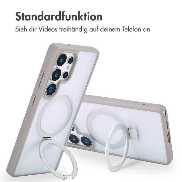 Accezz Ring Stand Backcover mit MagSafe Samsung Galaxy S25 Ultra - Grau