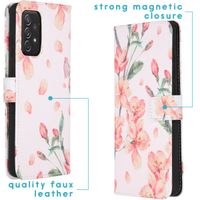 imoshion Design TPU Klapphülle Samsung Galaxy A72 - Blossom Watercolor