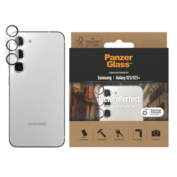 PanzerGlass Kameraprotektor aus Glas für das Samsung Galaxy S23 / S23 Plus