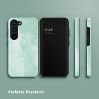 Selencia Vivid Back Cover Samsung Galaxy S23 - Marble Grayed Jade