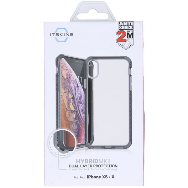 Itskins Hybrid MKII Backcover iPhone Xs / X - Schwarz / Transparent