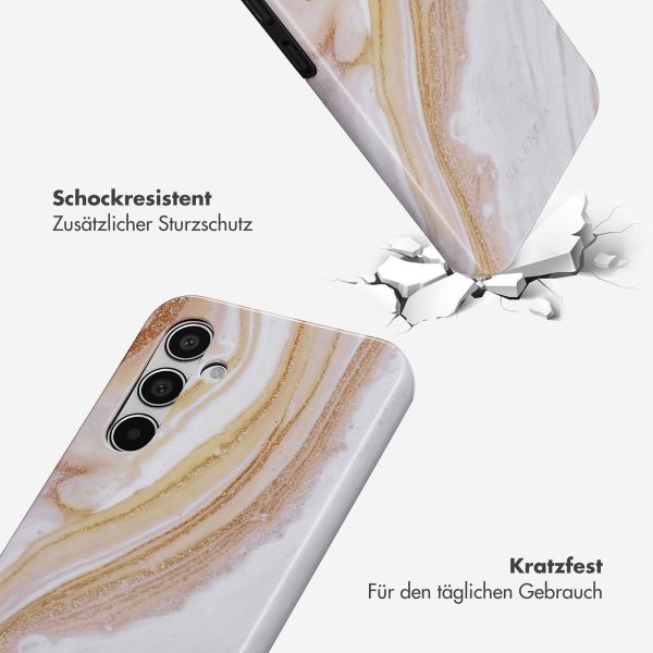 Selencia Vivid Tough Back Cover für das Samsung Galaxy A55 - Chic Marble Gold