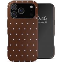 Selencia Vivid Back Cover Apple iPhone 17 Pro - Happy Dots Chocolate