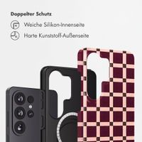 Selencia Vivid Rückabdeckung mit MagSafe Samsung Galaxy S26 Ultra - Check This Burgundy