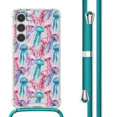 imoshion Design Hülle mit Band Samsung Galaxy S24 Plus - Jellyfish Watercolor