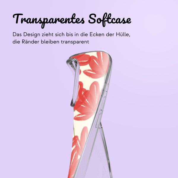 Personalisierte Hülle mit Blumen iPhone 13 - Transparent