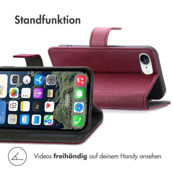 imoshion Luxuriöse Klapphülle Apple iPhone 16e - Bordeaux