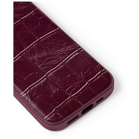 iDeal of Sweden MagSafe-Hülle aus veganem Leder Apple iPhone 13 / 13 Pro / 14 / 16e - Fine Wine Croco