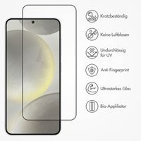 Accezz Dreifach starke Full Cover Schutzfolie mit Applikator für das Samsung Galaxy S24 - Transparent