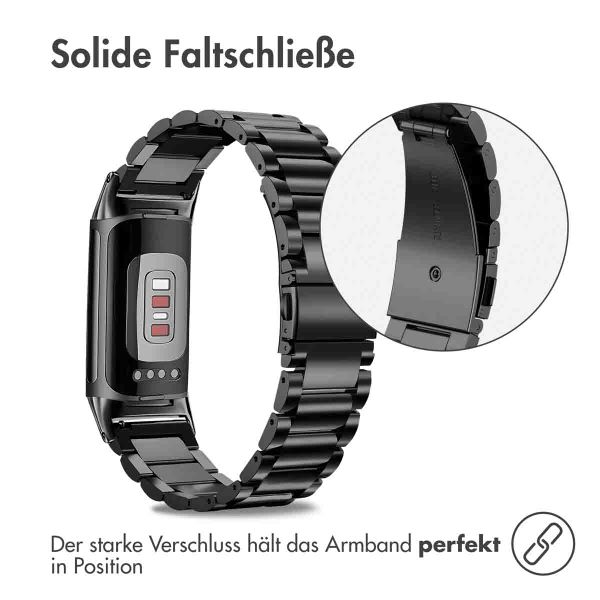 imoshion Edelstahlarmband für das Fitbit Charge 5 / Charge 6 - Schwarz