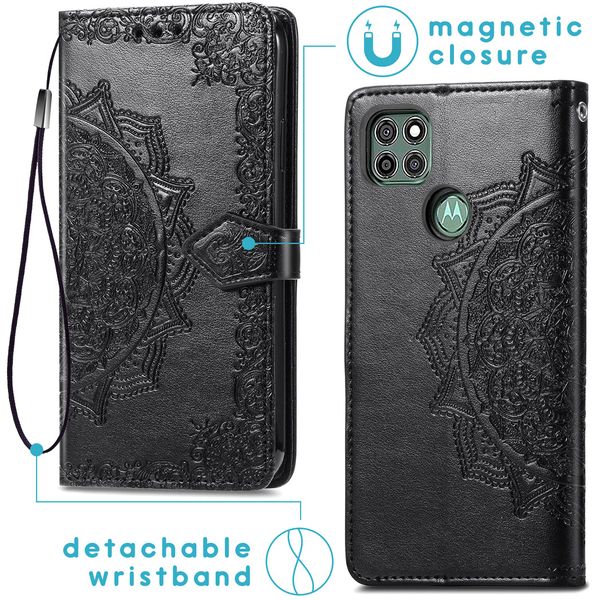 imoshion Mandala Klapphülle Motorola Moto G9 Power - Schwarz