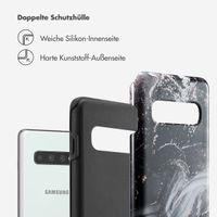 Selencia Vivid Tough Back Cover für das Samsung Galaxy S10 - Chic Marble Black