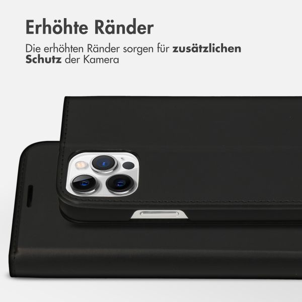 Accezz Premium Leather Slim Klapphülle für das iPhone 12 (Pro) - Schwarz