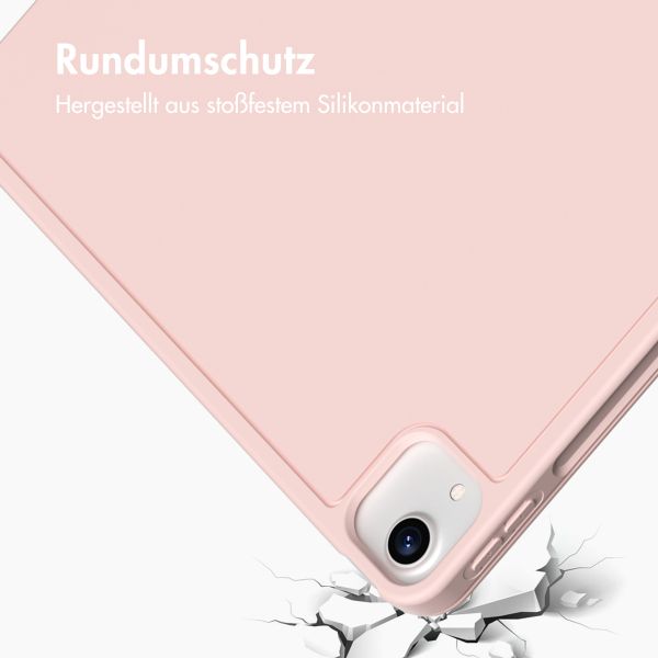 Accezz Smarte Klapphülle aus Silikon iPad Air 13 Zoll (2024) M2 - Rosa