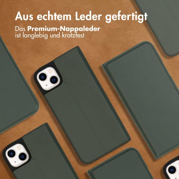 Accezz Premium Leather Slim Klapphülle Apple iPhone 14 Plus - Grün