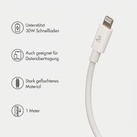 imoshion Braided USB-C-zu-Lightning-Kabel 30 W - 2 Meter - Weiß