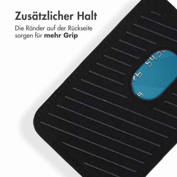 Accezz Lederkartenhalter - Geeignet für MagSafe und Qi2 - Onyx Black