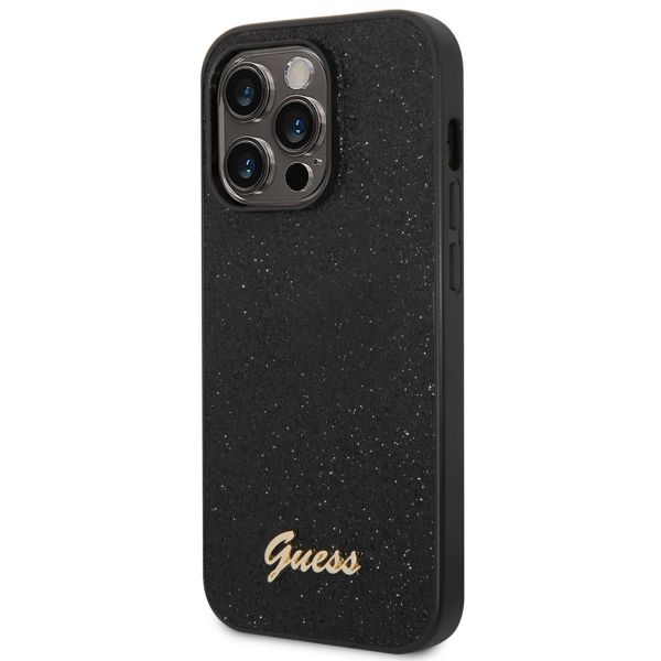 Guess Glitter Flakes Back Cover Apple iPhone 14 Pro - Schwarz