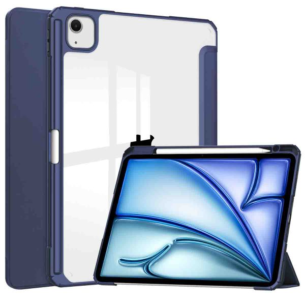 imoshion Trifold Hardcase Klapphülle für das iPad Air 13 Zoll (2024) M2 - Dunkelblau