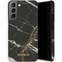 Selencia Maya Fashion Backcover für das Samsung Galaxy S22 Plus - Marble Black