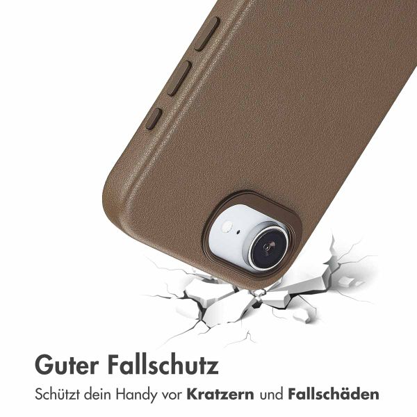 Accezz MagSafe Leather Backcover Apple iPhone 16e - Kaffeebraun