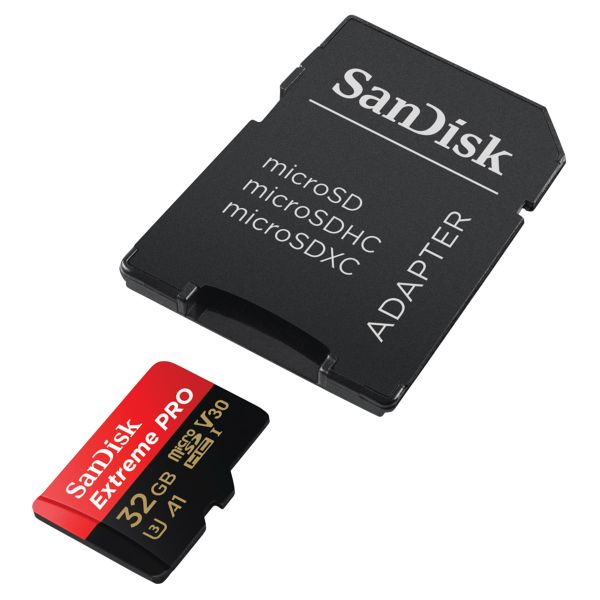 SanDisk microSD Extreme PRO - 32GB - Inklusive SD-Adapter und RescuePro Deluxe - UHS-I/U3/Full HD/4K UHD