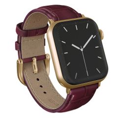 Burga Armband aus echtem Leder für Apple Watch | 38/40/41/42 mm - Mobwife / Gold