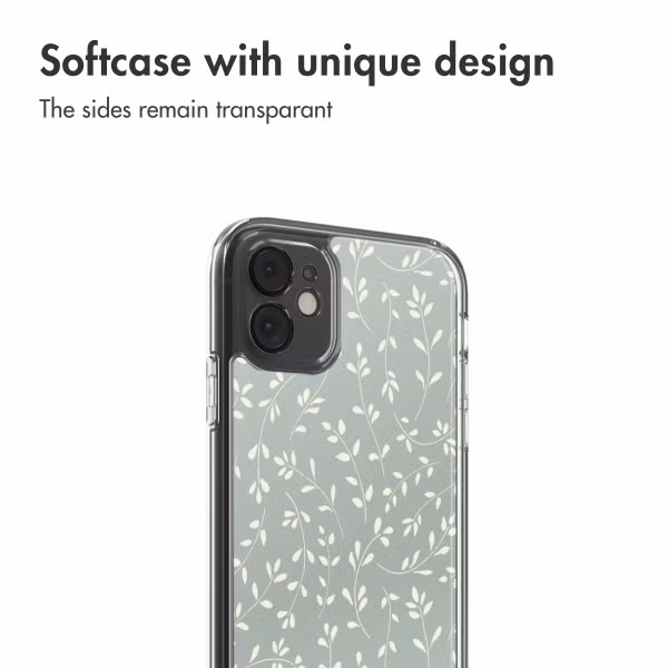 imoshion Design Hülle Apple iPhone 11 - Smoke Green Flowers