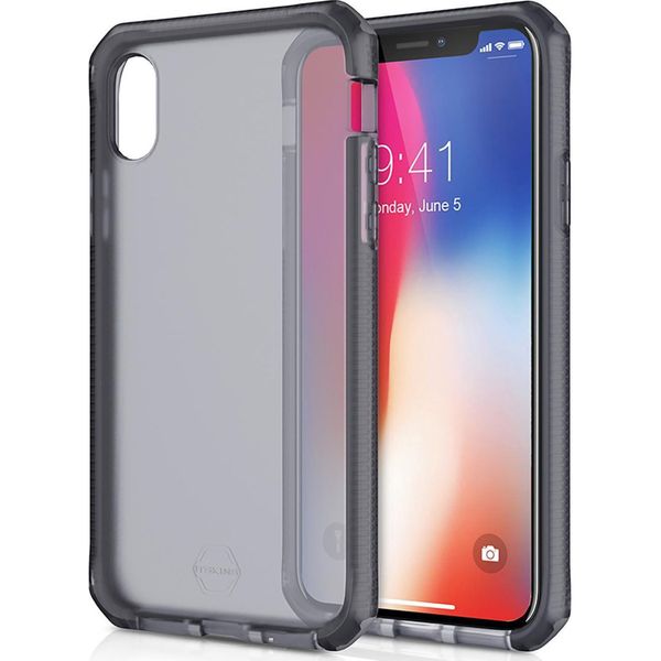 Itskins Supreme Frost Backcover iPhone Xs / X - Schwarz / Grau