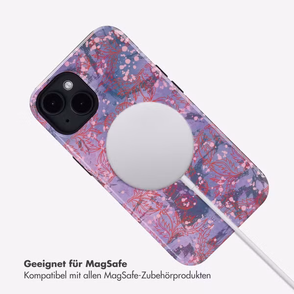 Selencia Vivid Rückabdeckung mit MagSafe Apple iPhone 14 - Fresh Paint Flower Orange