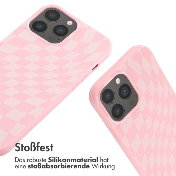 imoshion Silikonhülle design mit Band für das iPhone 13 Pro Max - Retro Pink